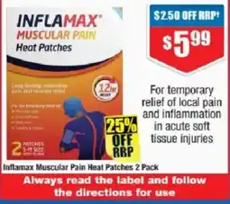 Chemist Warehouse Inflamax Muscular Pain Heat Patches offer