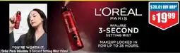 Chemist Warehouse L'Oréal Paris Infallible 3-Second Setting Mist offer