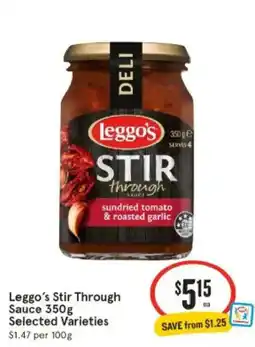 IGA Leggo's Stir Through Sauce offer