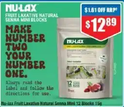 Chemist Warehouse Nu-lax Fruit Laxative Natural Senna Mini Blocks offer