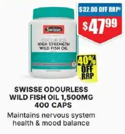 Chemist Warehouse Swisse Odourless Wild Fish Oil offer