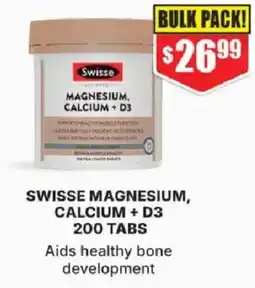 Chemist Warehouse Swisse Magnesium, Calcium + D3 offer