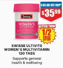 Chemist Warehouse Swisse Ultivite Women's Multivitamin offer