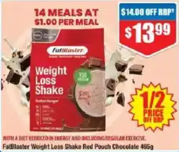 Chemist Warehouse FatBlaster Weight Loss Shake Red Pouch Chocolate offer