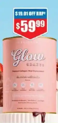 Chemist Warehouse Glow Shakes chocolate milkshake offer