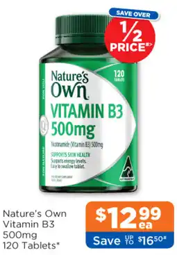 Good Price Pharmacy Nature's Own Vitamin B3 500mg offer