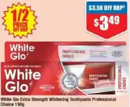 Chemist Warehouse White Glo Extra Strength Whitening Toothpaste Professional Choice offer