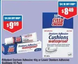 Chemist Warehouse Fittydent Denture Adhesive Cushions offer