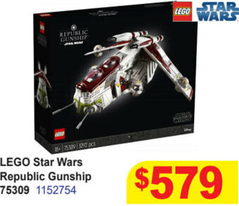 Mr Toys Lego Star Wars Republic Gunship 75309 offer