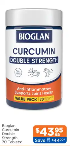 Good Price Pharmacy Bioglan Curcumin Double Strength offer