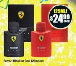 Chemist Warehouse Ferrari Black or Red 125ml edt offer