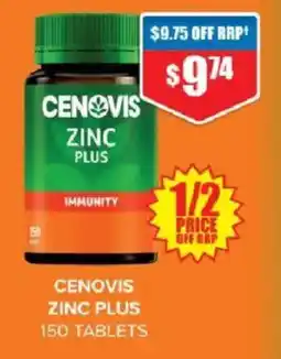 Chemist Warehouse Cenovis Zinc Plus offer