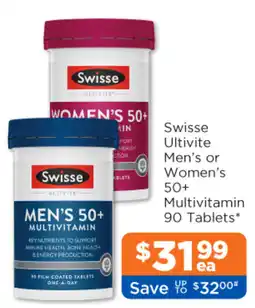 Good Price Pharmacy Swisse Ultivite Men's or Women's 50+ Multivitamin offer