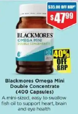 Chemist Warehouse Blackmores Omega Mini Double Concentrate offer