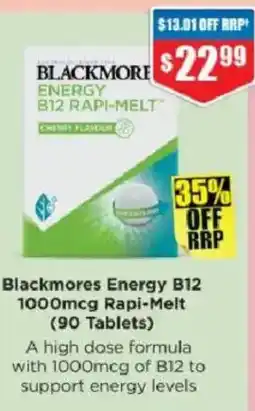 Chemist Warehouse Blackmores Energy B12 Rapi-Melt offer