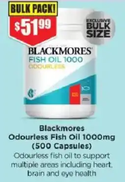 Chemist Warehouse Blackmores Odourless Fish Oil 1000mg offer
