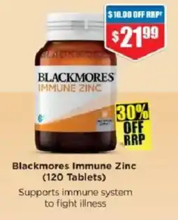 Chemist Warehouse Blackmores Immune Zinc offer