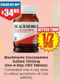 Chemist Warehouse Blackmores Glucosamine Sulfate 1500mg One-A-Day Tablets offer