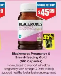Chemist Warehouse Blackmores Pregnancy & Breast-feeding Gold offer