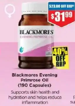 Chemist Warehouse Blackmores Evening Primrose Oil offer