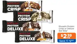 Good Price Pharmacy Musashi Protein Crisp or Deluxe Bar offer