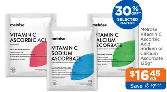 Melrose Vitamin C Ascorbic Acid, Sodium or Calcium Ascorbate