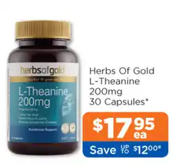 Good Price Pharmacy Herbs Of Gold L-Theanine 200mg offer