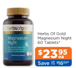 Good Price Pharmacy Herbs Of Gold Magnesium Night offer