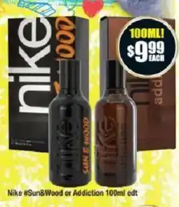 Chemist Warehouse Nike #Sun&Wood or Addiction 100ml edt offer