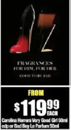 Chemist Warehouse Carolina Herrera Very Good Girl or Bad Boy Le Parfum offer