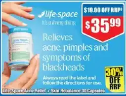 Chemist Warehouse Life-Space Acne Relief + Skin Rebalance offer
