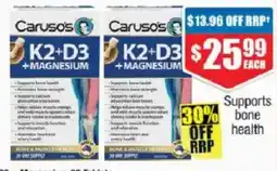 Chemist Warehouse Caruso's K2+D3+Magnesium offer