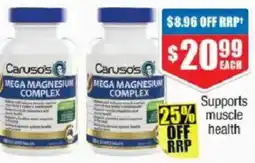 Chemist Warehouse Caruso's Mega Magnesium Complex offer