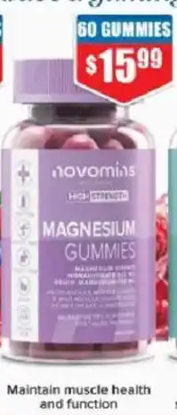 Chemist Warehouse novomins Magnesium Gummies offer