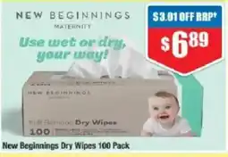 Chemist Warehouse New Beginnings Dry Wipes offer