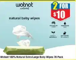 Chemist Warehouse Wotnot natural natural baby wipes offer