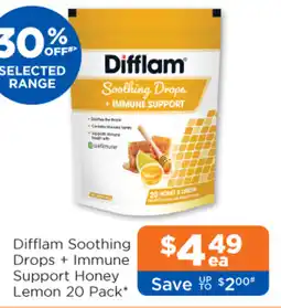 Good Price Pharmacy Difflam Soothing Drops + Immune Support Honey Lemon offer