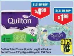 Chemist Warehouse Quilton Toilet Tissue Double Length offer