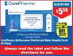 Chemist Warehouse CorePharma Multipurpose Disinfectant Wipes offer