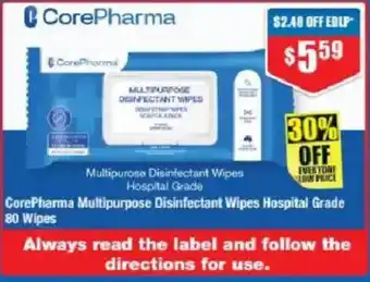 CorePharma Multipurpose Disinfectant Wipes