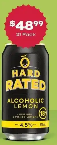 IGA Liquor Hard Rated Alcoholic Lemon offer