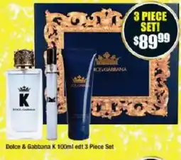 Chemist Warehouse Dolce & Gabbana K 100ml ed1 3 Piece Set offer