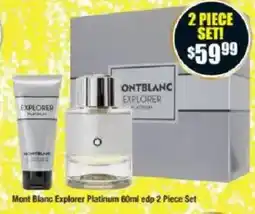 Chemist Warehouse Mont Blanc Explorer Platinum 60ml edp 2 Piece Set offer