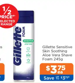 Good Price Pharmacy Gillette Sensitive Skin Soothing Aloe Vera Shave Foam offer