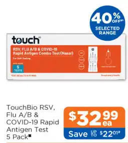 Good Price Pharmacy TouchBio RSV, Flu A/B & COVID-19 Rapid Antigen Test offer