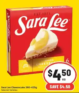 IGA Sara Lee Cheesecake offer