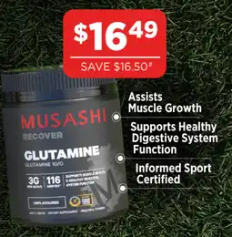 Good Price Pharmacy Musashi Recover Glutamine offer