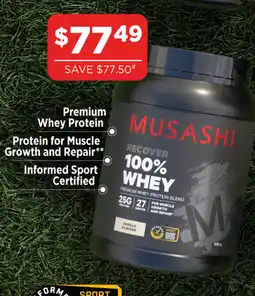 Good Price Pharmacy Musashi Recover 100% Whey offer
