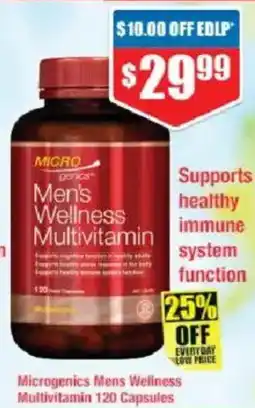 Chemist Warehouse Microgenics Mens Wellness Multivitamin offer