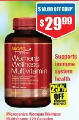 Chemist Warehouse Microgenics Womens Wellness Multivitamin offer